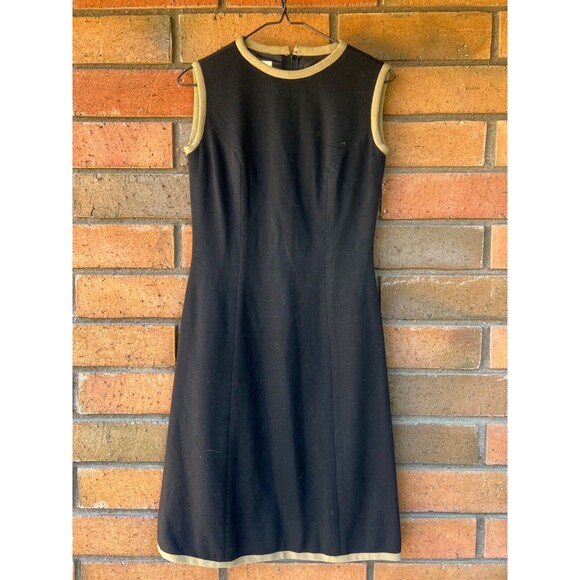 VTG 1950s Black A-Line Dress by Vago Juniors Of California Formal Cocktail Small - Picture 1 of 9